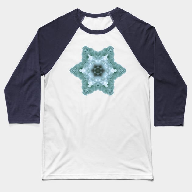 Glitchy Snowflake Baseball T-Shirt by ElviraDraat